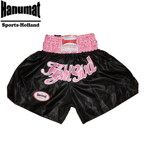 Hanumat Kickboksbroekje Fight Girl Zwart